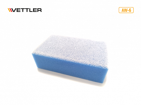 Губка для мытья а/м поролон и абразивный материал Кирпич 19x12 см синий